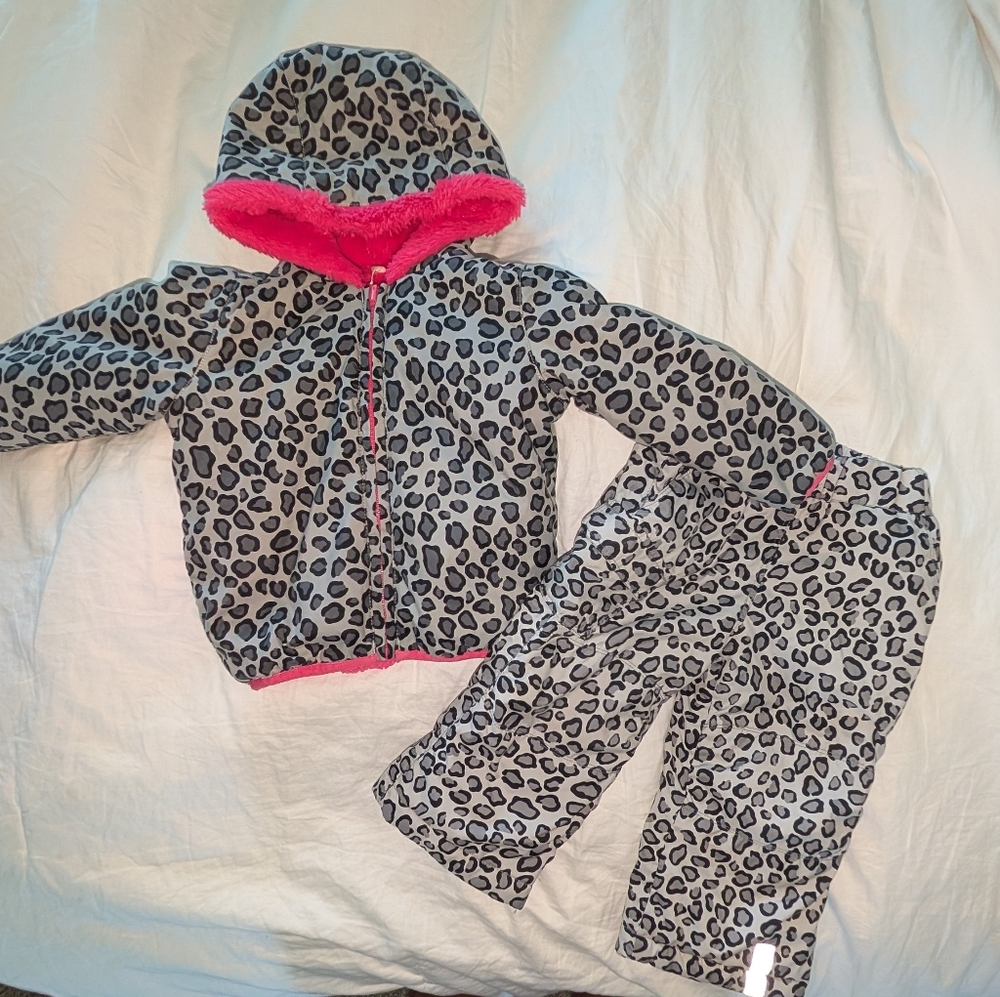 HANNA ANDERSSON leopard snowsuit (Jacket & Pants)